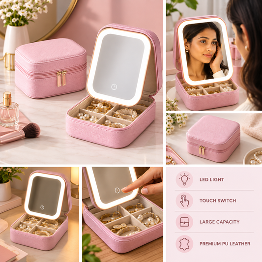 LED Travel Jewelry & Makeup Case