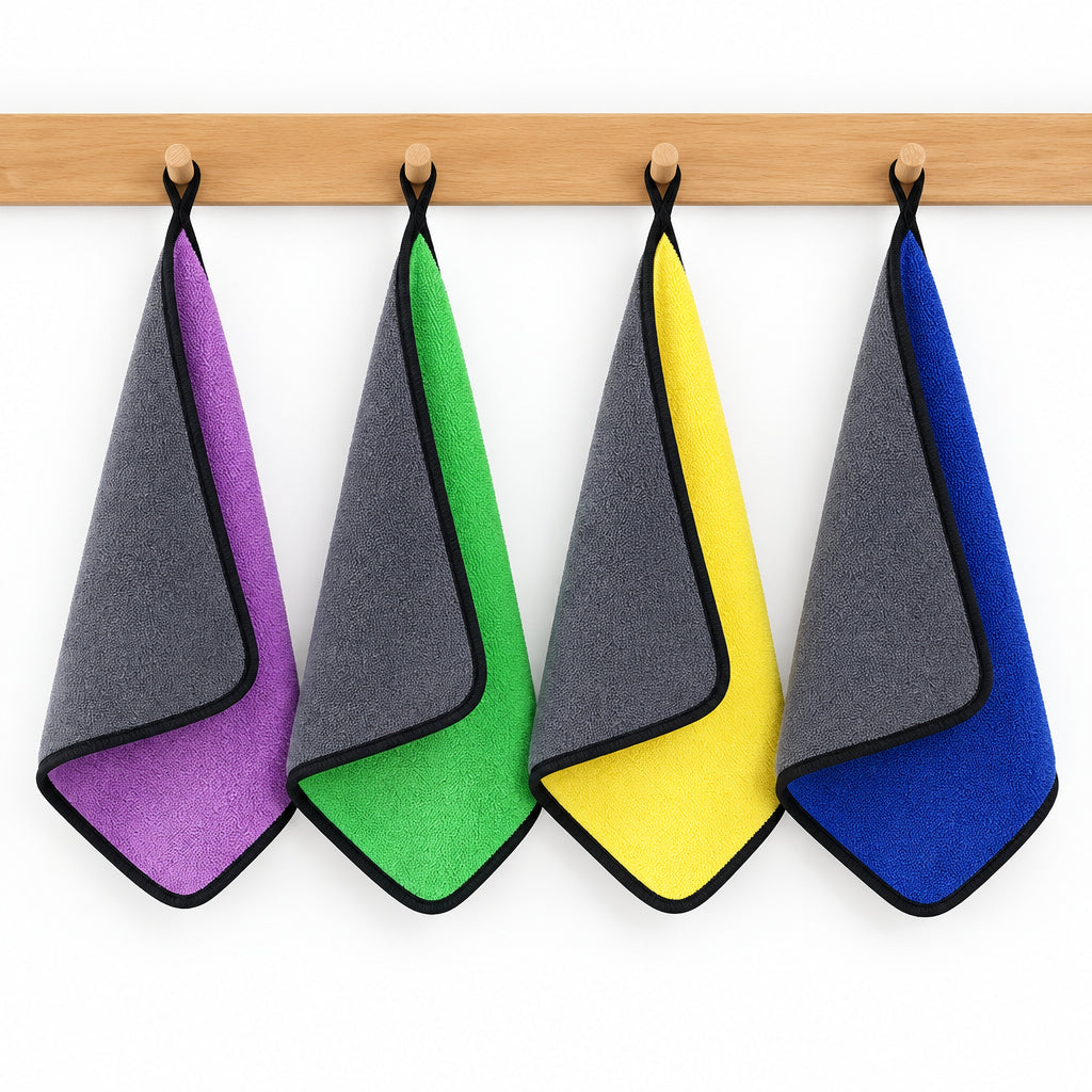 Microfiber Cleaning Towels – 450 GSM,4-Pc