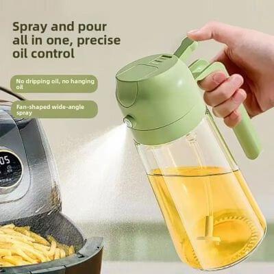 Oil Spray Bottle and Dispenser 2 In 1