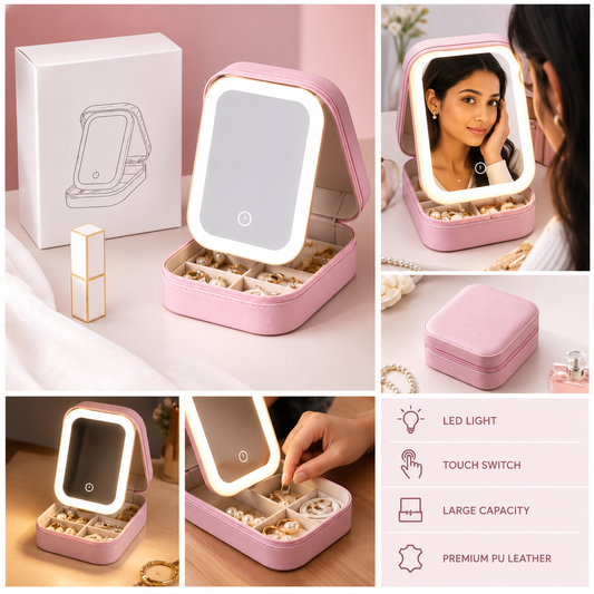 LED  Travel Jewelry & Makeup Case