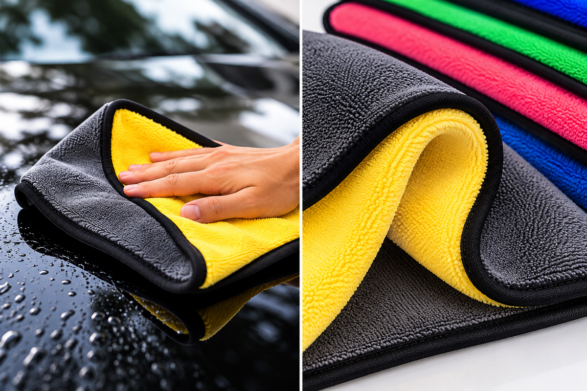 Microfiber Cleaning Towels – 450 GSM,4-Pc