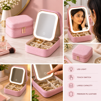 LED  Travel Jewelry & Makeup Case
