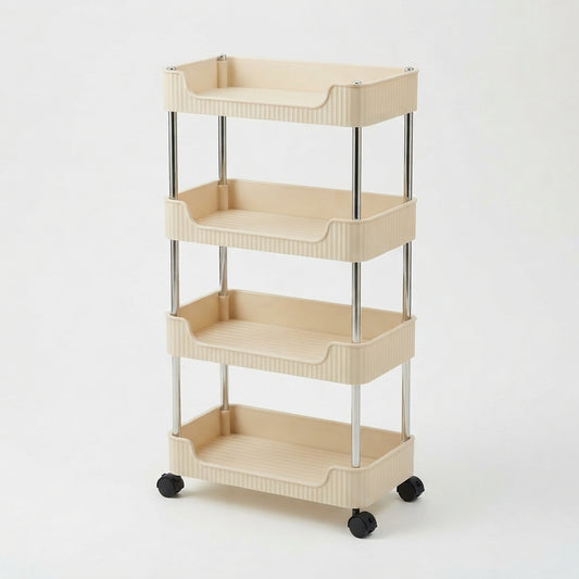 Rolling 4 layer multipurpose trolley