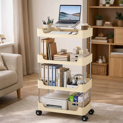 Rolling 4 layer multipurpose trolley